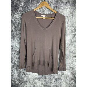 VS Victoria's Secret Brown Sweater Sweatshirt kangaroo pocket wings Womens Small